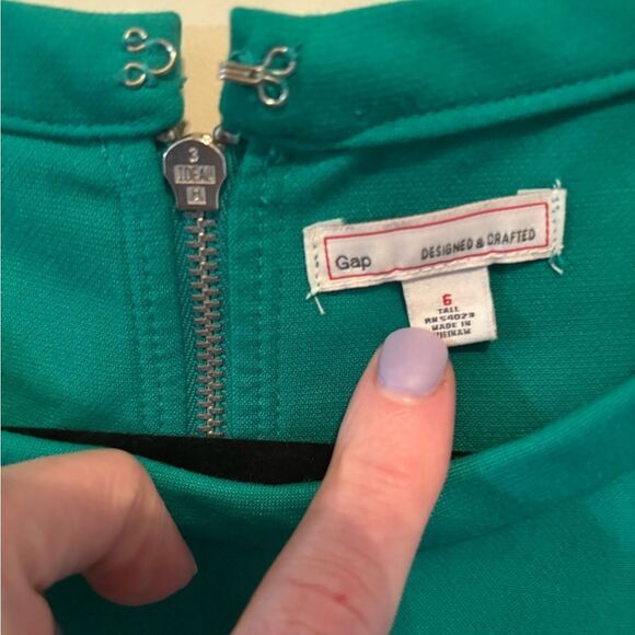 GAP Green Sheath Mini Dress with Pockets - Picture 4 of 4